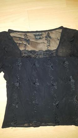 Čierna vyšívaná bľúza, m