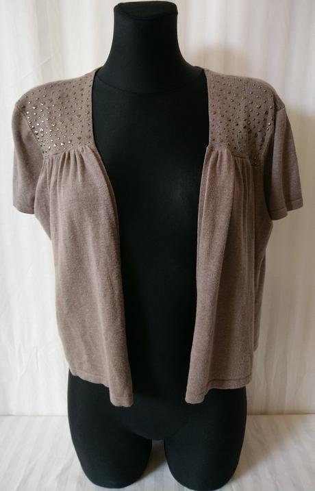 Dámske sivo hnedé bolerko, m&co, m&co,l