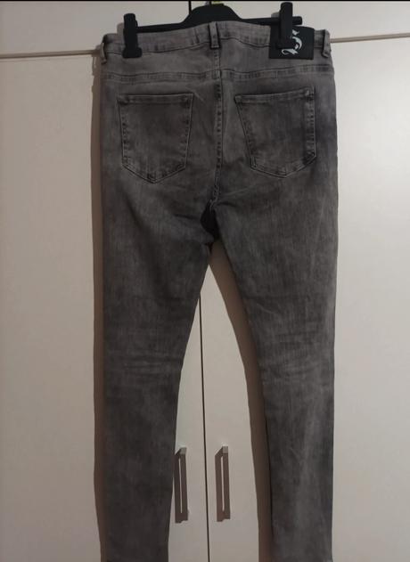 Čierne rip repair jeans, m
