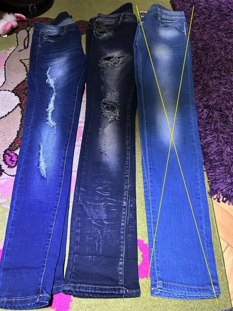 Sada 2 ks elastických riflí veľ. m/l, m