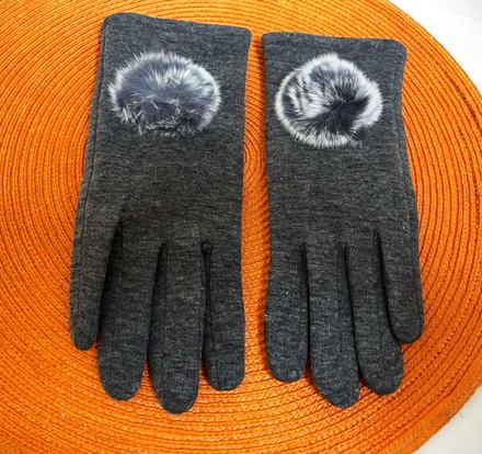 Luxusné zateplené rukavice s kožušinkou, l