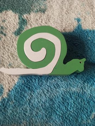 -drevená skladacka, slimak, 