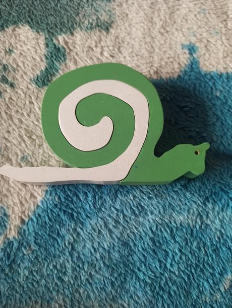 -drevená skladacka, slimak, 