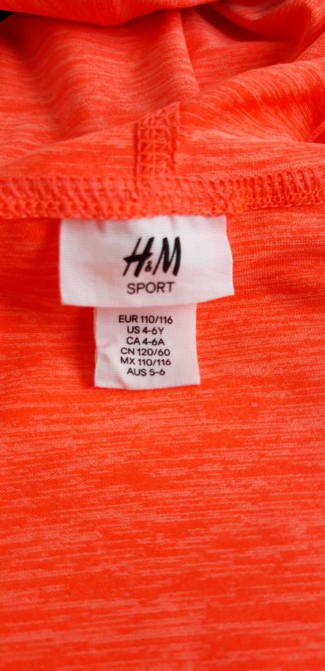 Dievčenská športová mikinka, h&m,110