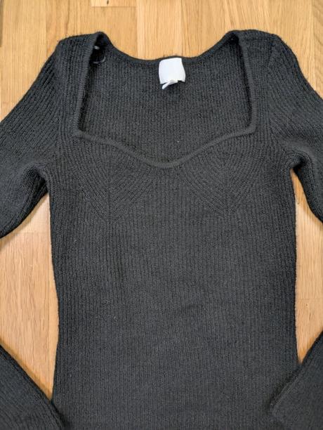 Čierne pletené šaty h&m, h&m,s