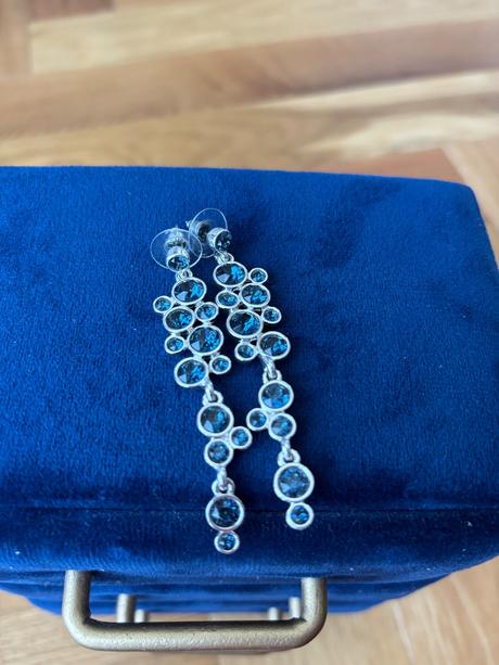 Náušnice bižu modré, 