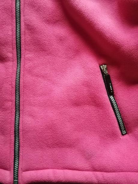 Ružová flísová bunda s kožušinou v176, 176