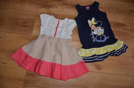 2x letné šatičky 9/12 mes., 80