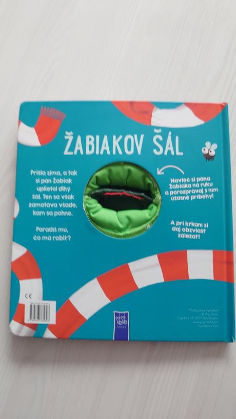 Detská kniha s maňuškou žabiakov šál,