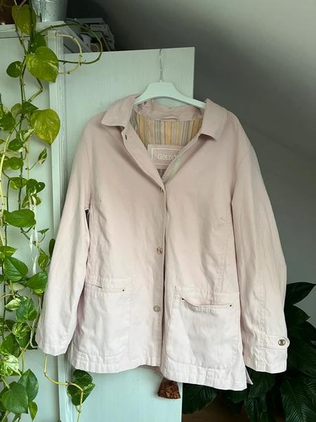 Ružová bunda na jar/ jarná bunda bledoružová, golem,xxxl
