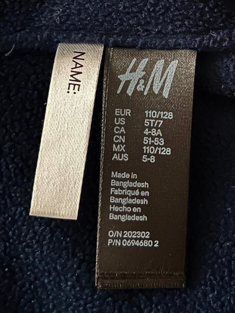 Set ciapka a nakrcnik zn.h&m, velkost 110-128, h&m,110