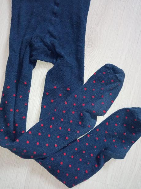 Tmavomodré bodkované pančuchy lupilu (122/128), lupilu,122