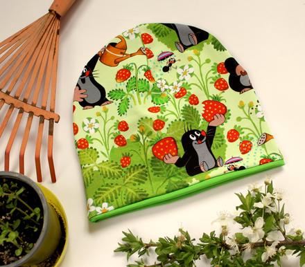 Krtek, úpletová dvojvrstvová čiapka, 74 - 134