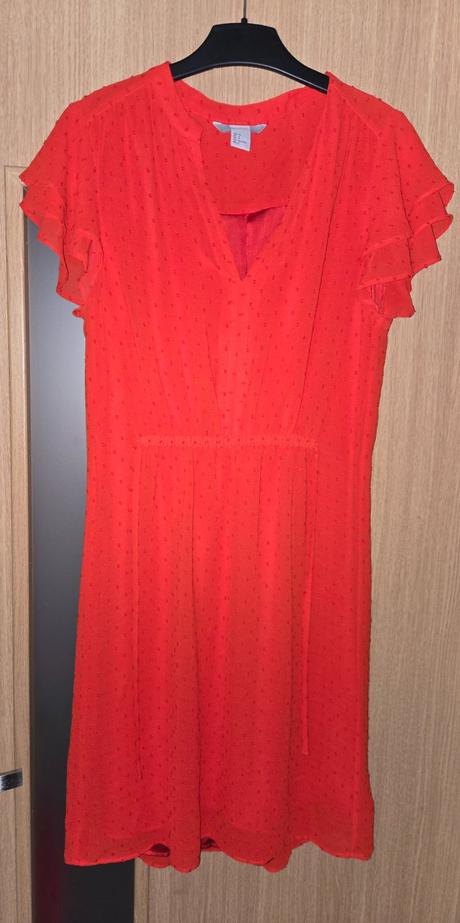 Červené šaty h&m xs, h&m,xs