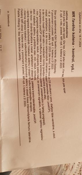 Čo znamená magnetická rezonancia ľavého kolena?