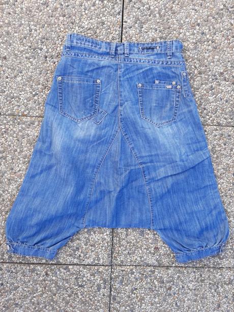 Riflové háremky remix jeans velk. s/36., s