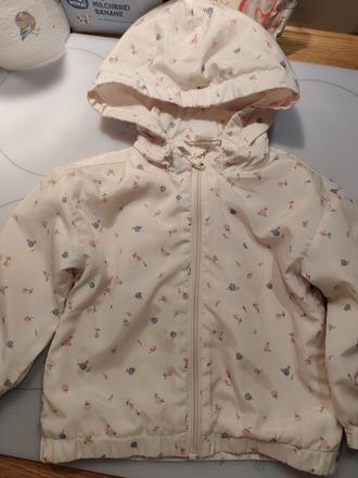 Prechodná béžová bunda s kvietkami h&m, h&m,86