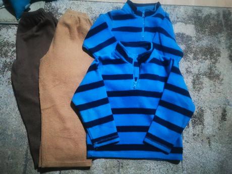 Fleecove teplaky a mikiny 110, 110