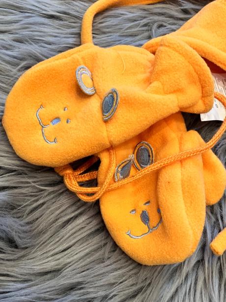 Oranžová súprava čiapka, šál, rukavice (12-18mes.), cactus clone,80 / 86 / 92