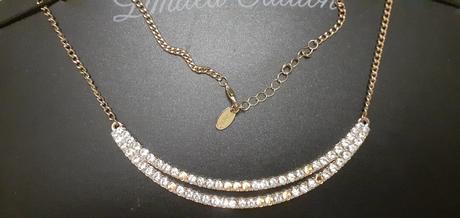 Náhrdelník, retiazka s krištálikmi, takko