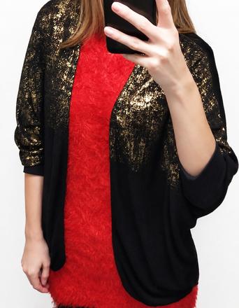 Zlato - čierny cardigan,