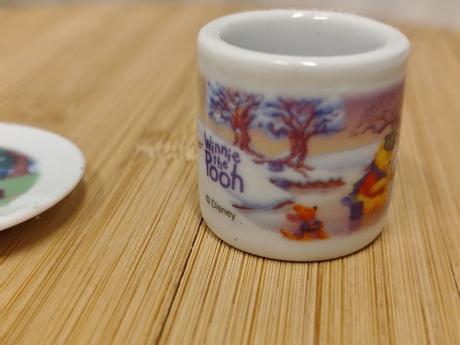 Zber mini porcelán pre bábiky macko pú 2 ks disney,