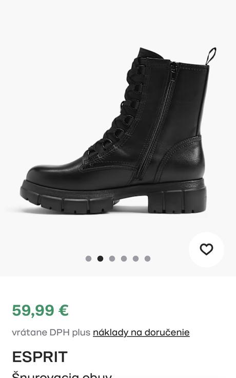 Šnúrovacie topánky zn.esprit veľ.38, esprit,38