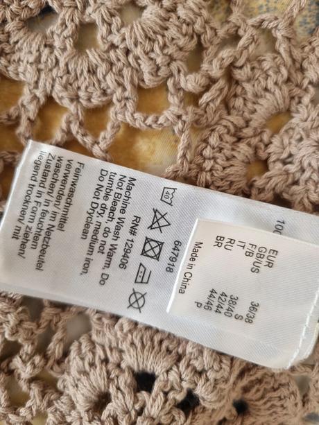 Krémové háčkované bolerko 40, 40