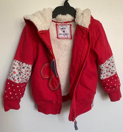 Next červený hrubý sveter, next,104