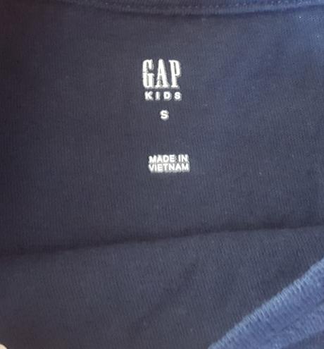 Dievčenské modré tričko s dlhými rukávmi gap, gap,116