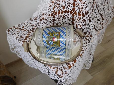 Korbel bayern s cínovým víkom, top top stav,, 