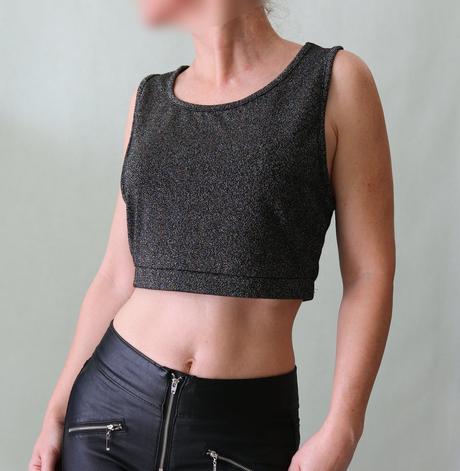 Nový lurexový crop top atmosphere veľ.44, atmosphere,44 / xxl
