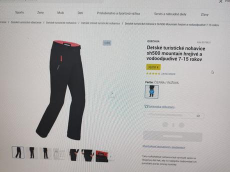 Softselove nohavice  v.128, quechua,128