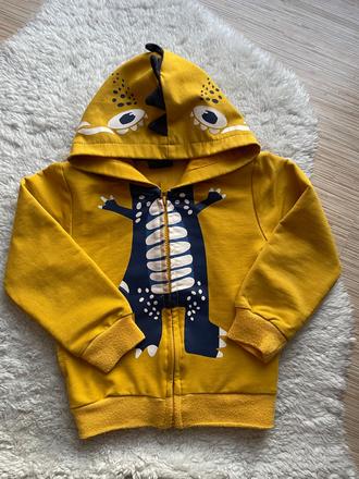 Zlta mikina dinosaur f&d, 98