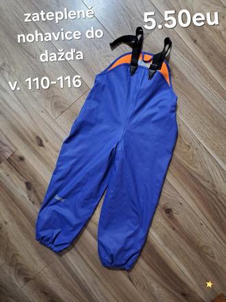 Zateplené nohavice do dažďa, 110