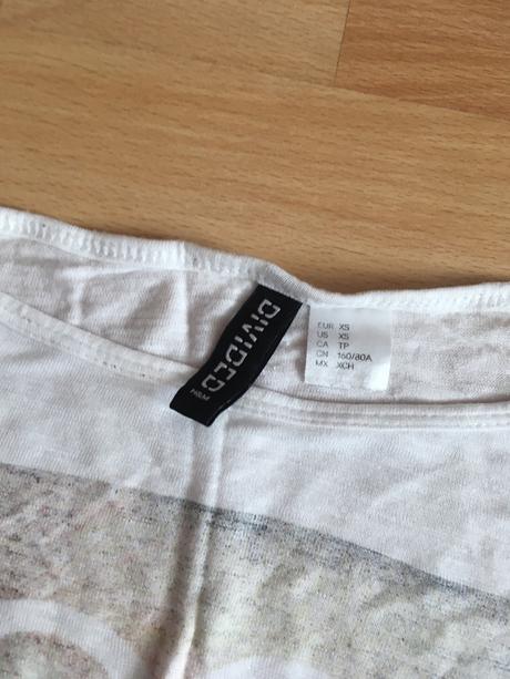 Oversized crop top, h&m,xs