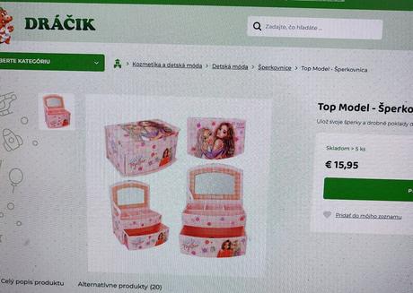 Šperkovnica top model,