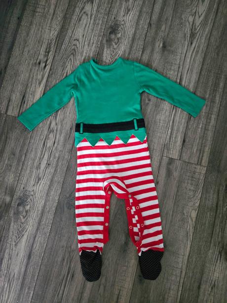 Elfské vianočné pyžamko vianočný škriatok 86, 86