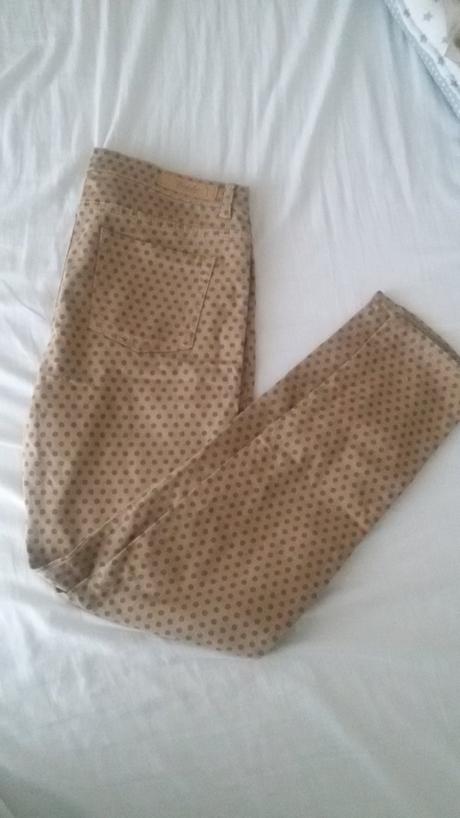 Bodkovane nohavice zara, vel.l, zara,m