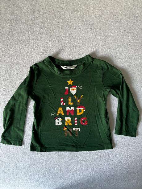 H&m vianočné tričko s dlhým rukávom, h&m,92