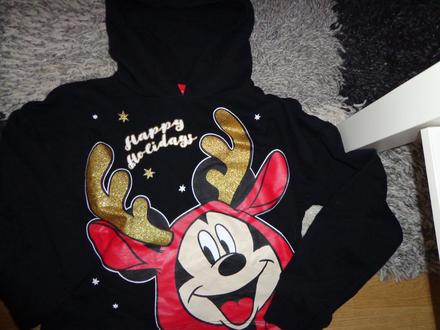 Mikina 146/152 s mickey mouse, vianočný motív, disney,146