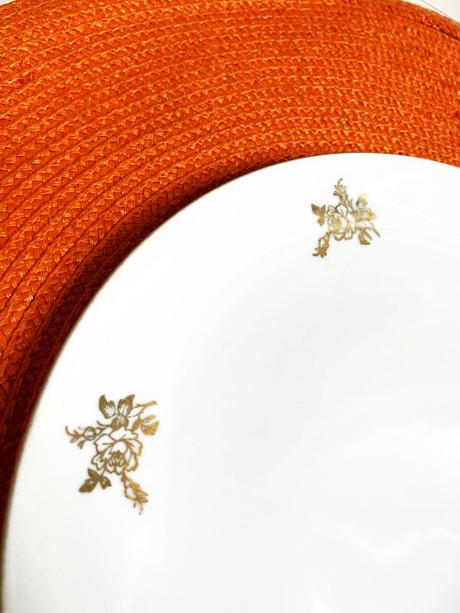 Dezertný retro porcelán/tanier, 