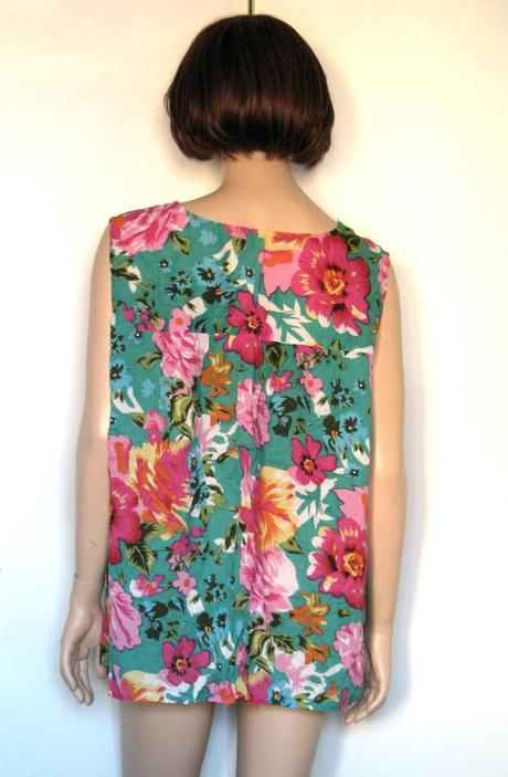 Farebná kvietkovaná blúzka, xxl