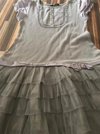 Sivé šaty, george,104