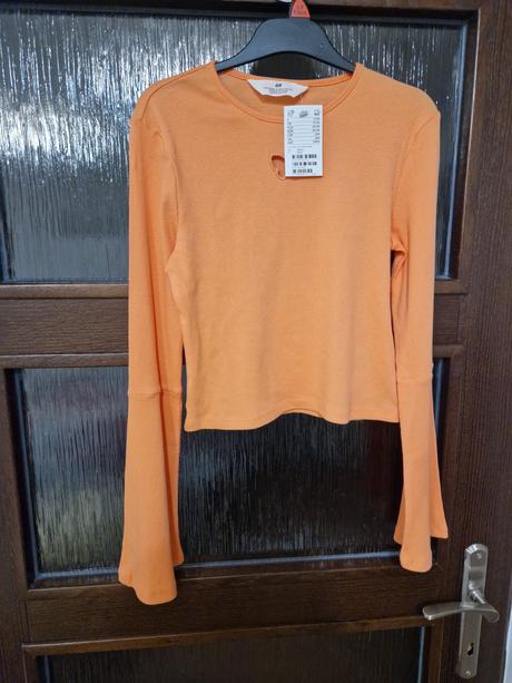Oranžové tričko h&m, h&m,146 / 152