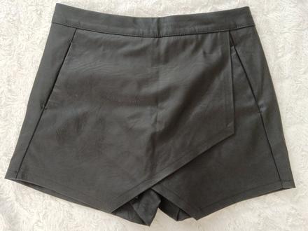 Kožené sukňokraťasy, s