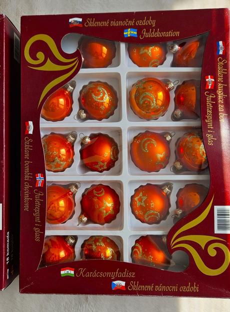 Vianocne ozdoby /gule, sklenene, 2 balenia, 32 ks,