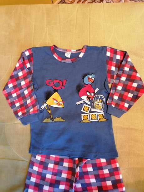 Chlapčenská domáca súprava, pyžamo angry birds, bebe,122