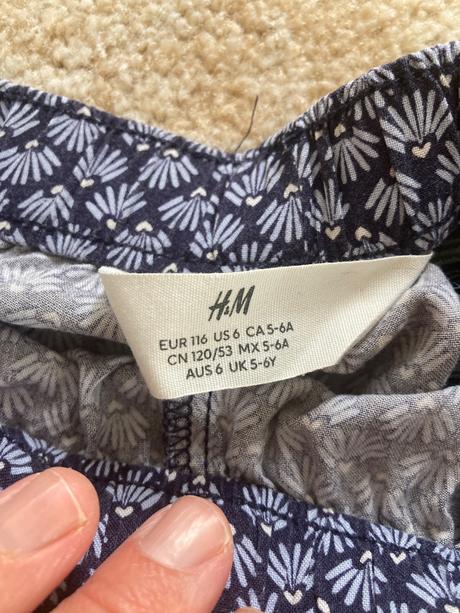 Letne nohavice 116, h&m,116