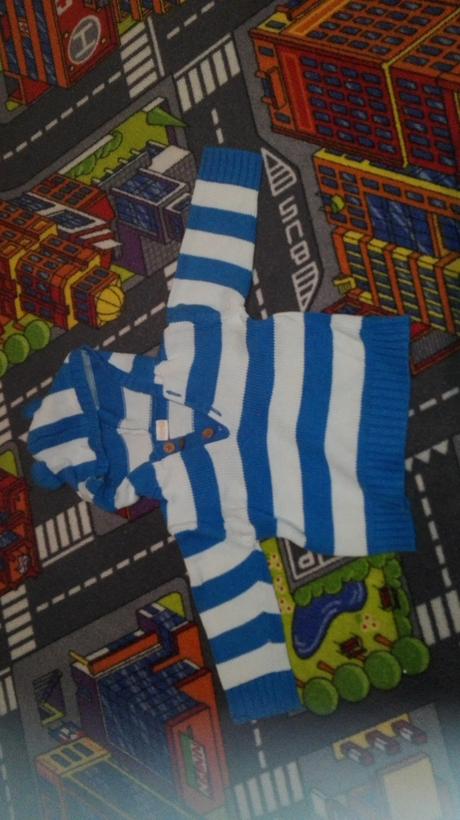 Bielo modrý svetrík, baby,80